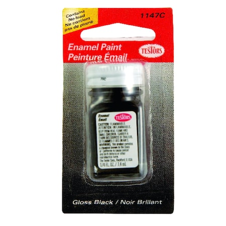 Testors Testors Gloss Black Hobby Paint 0.25 oz 1147C-2